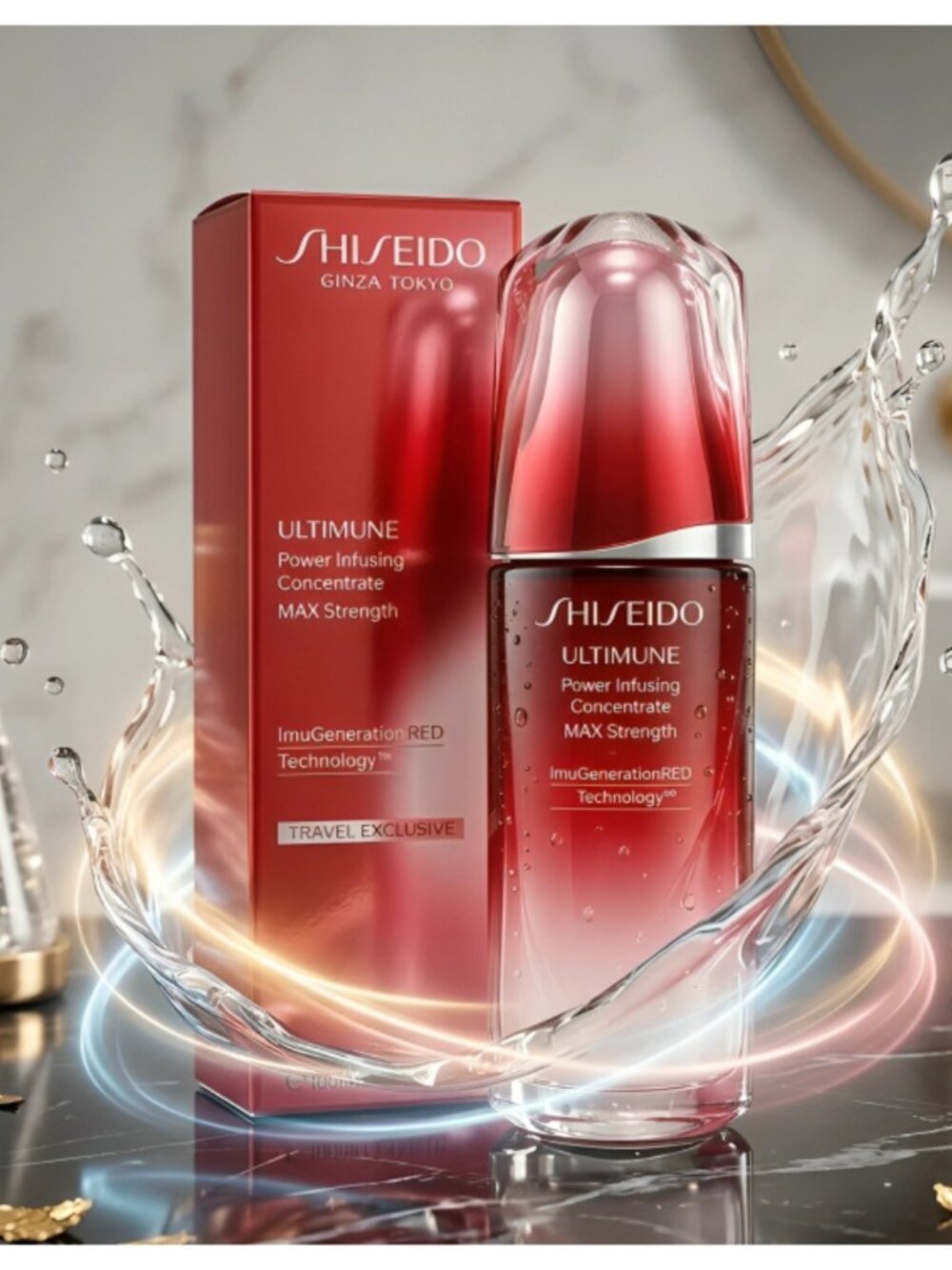 Shiseido ULTIMUNE Power Infusing Concentrate 100ML / 3.3oz MAX Strength NEW Seal